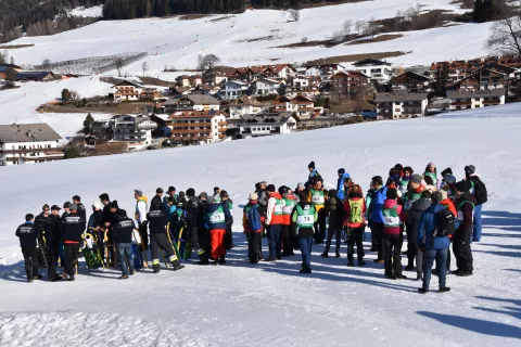 Beim Rodelrennen in Terenten